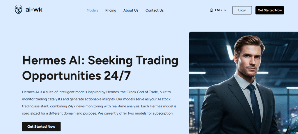 Poster of Hermes AI, an ai work model for : AI-Powered Market News Monitor